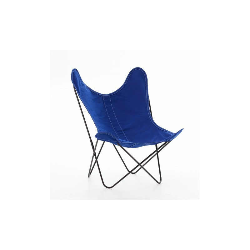 Fauteuil AA coton outremer