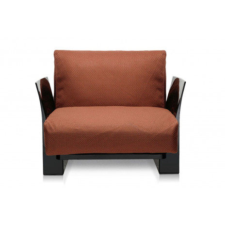 Fauteuil Pop Outdoor / structure noire / tissu Ikon