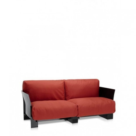 Canapé Pop Outdoor 2 places / structure noire / tissu Ikon