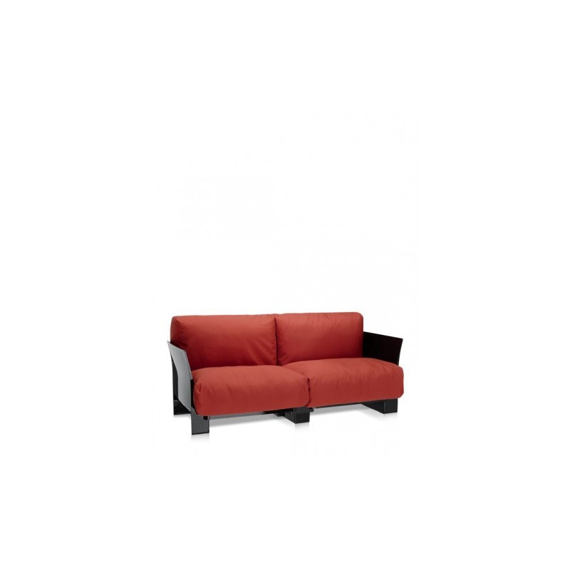 Canapé Pop Outdoor 2 places / structure noire / tissu Ikon