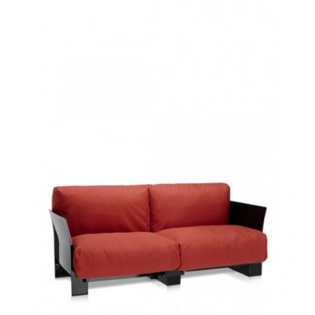Canapé Pop Outdoor 2 places / structure noire / tissu Ikon