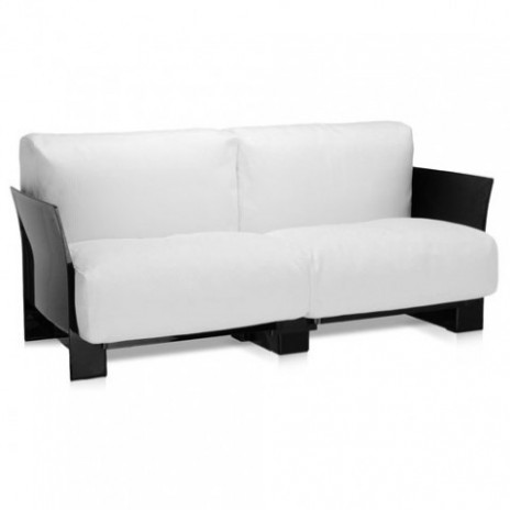 Canapé Pop Outdoor 2 places / structure noire / tissu Ikon