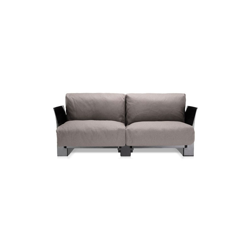 Canapé Pop Outdoor 2 places / structure noire / tissu Ikon