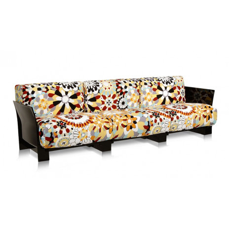 Canapé Pop Missoni 3 places / structure noire