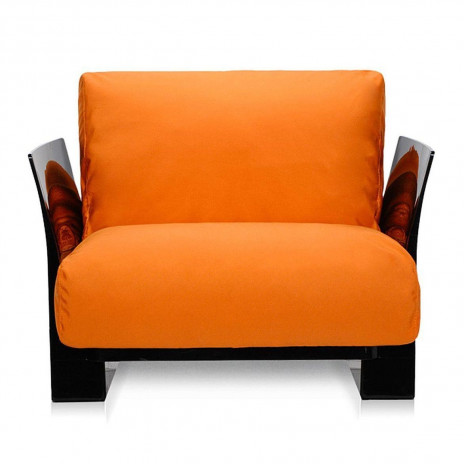 Fauteuil Pop Cotton / structure noire