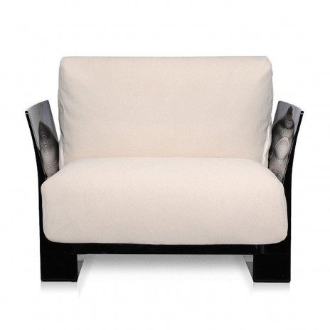Fauteuil Pop Cotton / structure noire