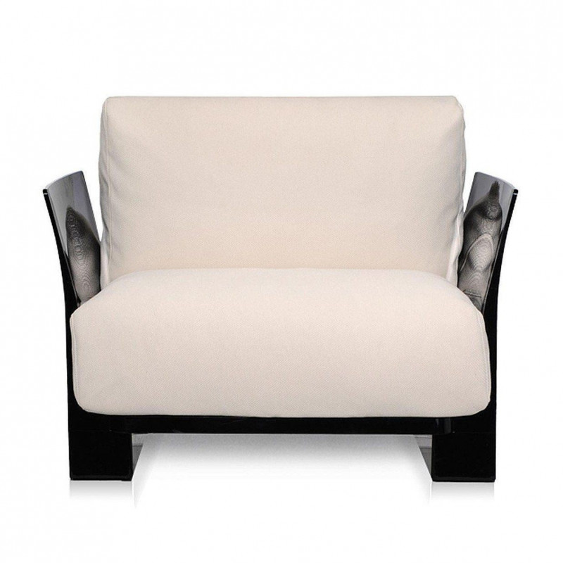 Fauteuil Pop Cotton / structure noire