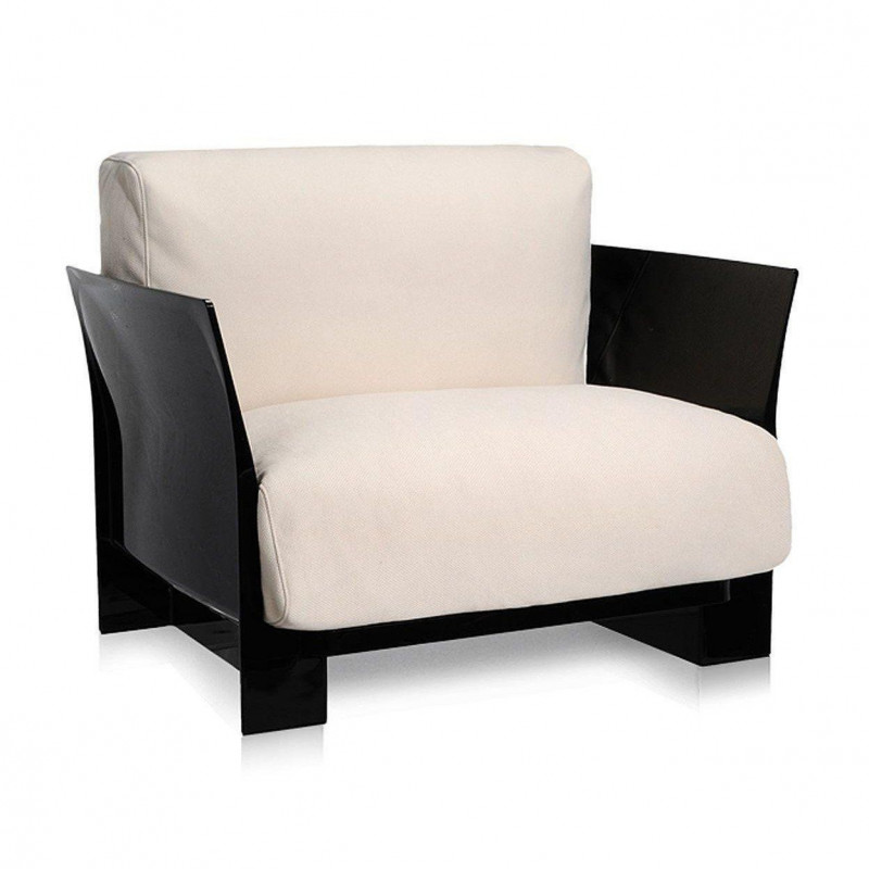 Fauteuil Pop Cotton / structure noire