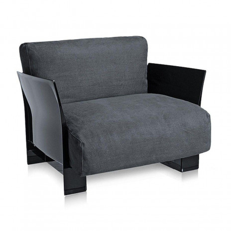Fauteuil Pop Cotton / structure noire
