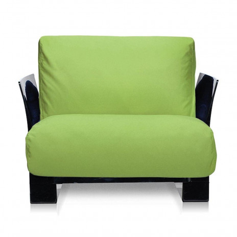 Fauteuil Pop Cotton / structure noire
