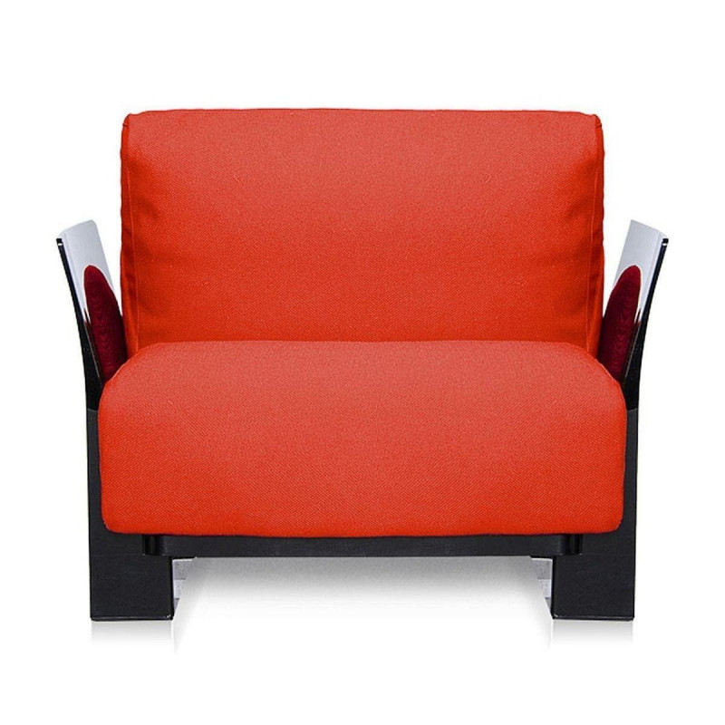 Fauteuil Pop Cotton / structure noire