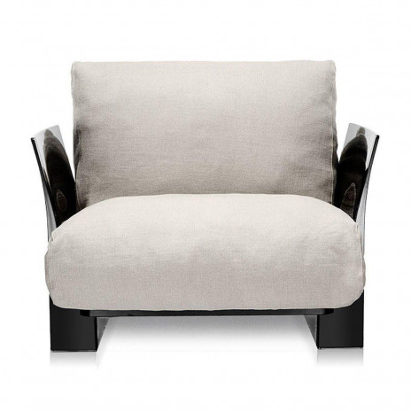 Fauteuil Pop Cotton / structure noire