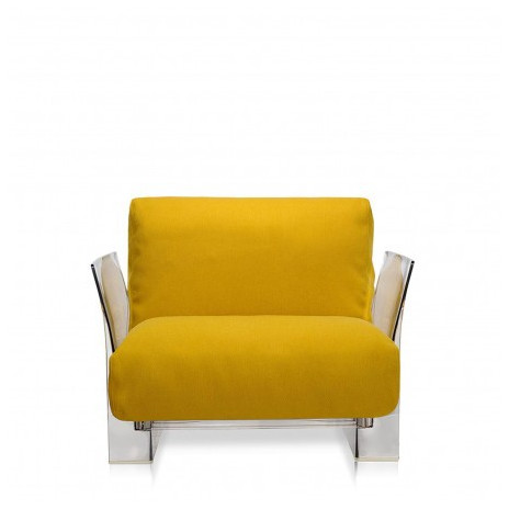 Fauteuil Pop Trevira / structure transparente