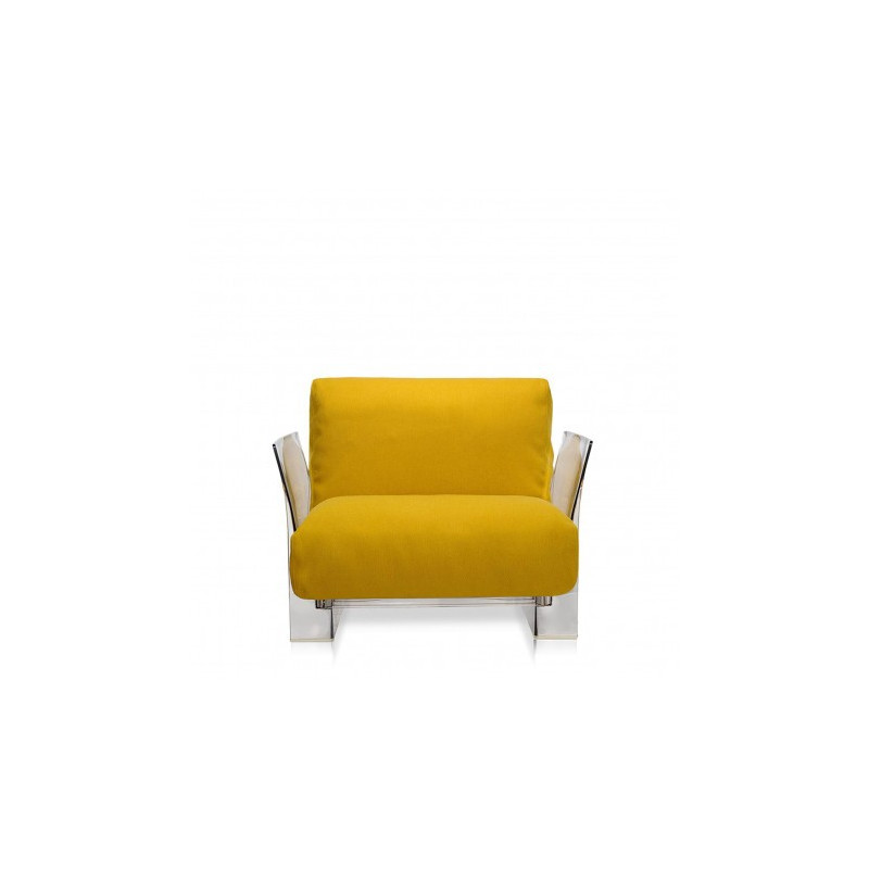 Fauteuil Pop Trevira / structure transparente