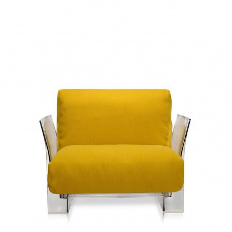 Fauteuil Pop Trevira / structure transparente