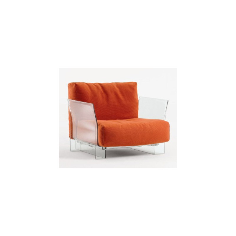 Fauteuil Pop Trevira / structure transparente