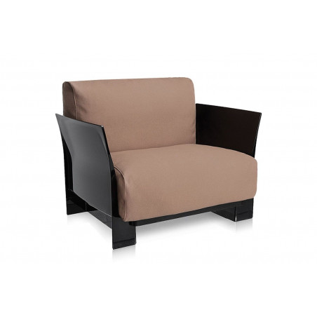 Fauteuil Pop Trevira / structure noire