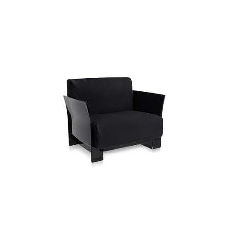 Fauteuil Pop Trevira / structure noire