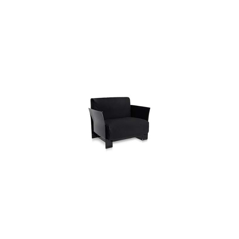 Fauteuil Pop Trevira / structure noire