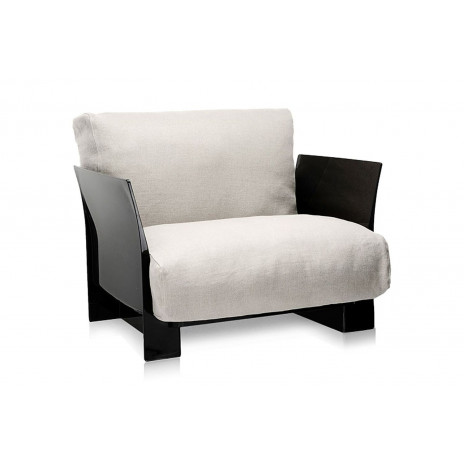 Fauteuil Pop Trevira / structure noire