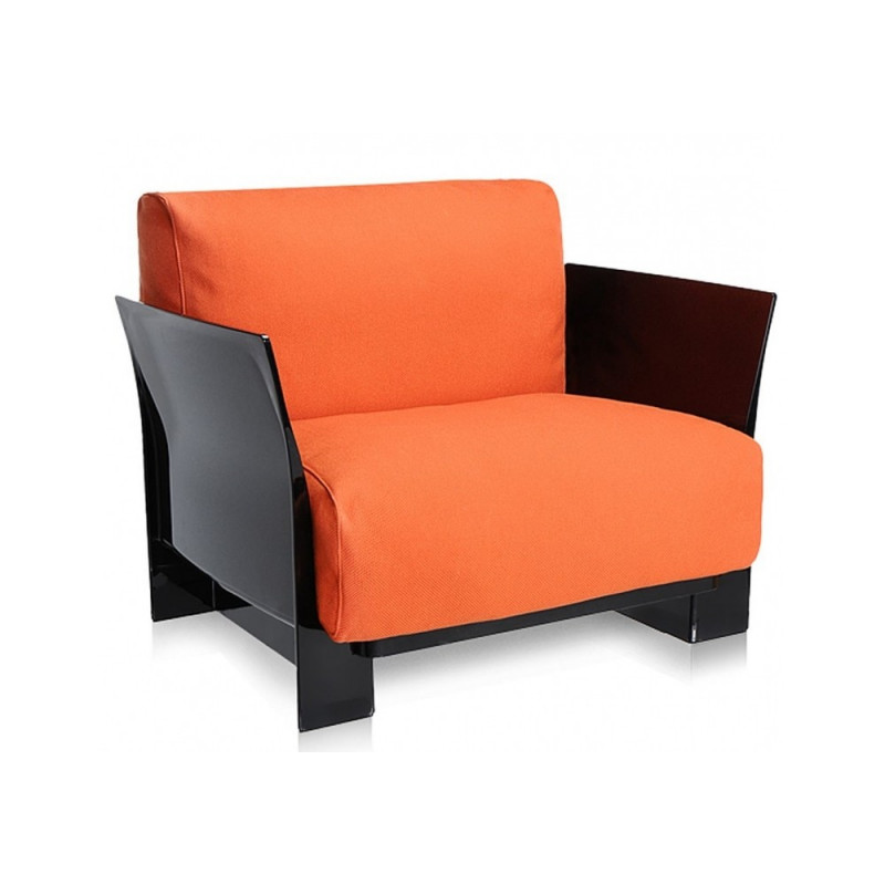 Fauteuil Pop Trevira / structure noire