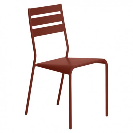 Chaise Facto ocre rouge