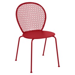 Chaise Lorette coquelicot