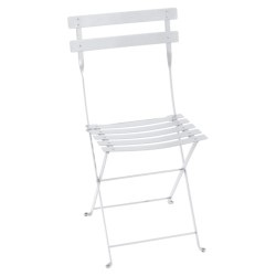 Chaise Bistro métal blanc coton