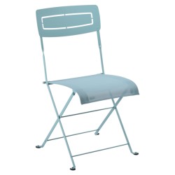 Chaise Slim bleu lagune
