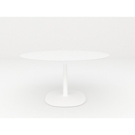Table Multiplo / plateau rond en verre Ø 118 cm / extérieur