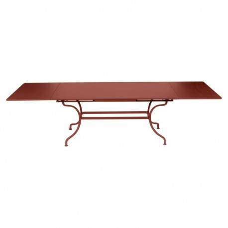 Table rectangulaire Romane ocre rouge