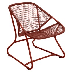 Fauteuil Sixties ocre rouge