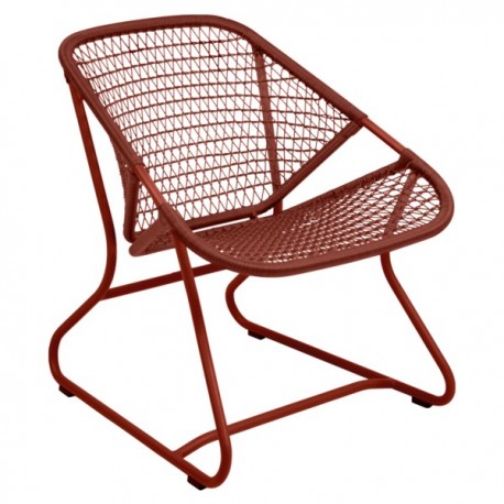 Fauteuil Sixties ocre rouge