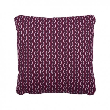 Coussin Envie d'ailleur bananes prune