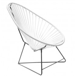 Fauteuil Acapulco Blanc D'argent