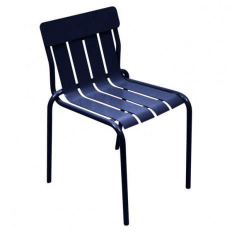 Chaise STRIPE bleu abysse