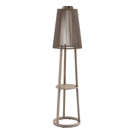 Lampadaire solaire en teck TECKA