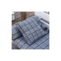 Coussin Checks Blue Garden Layers