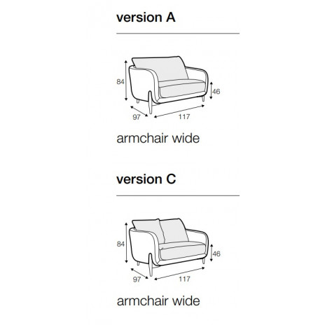 Fauteuil JENNY (Large, Coussins placé)