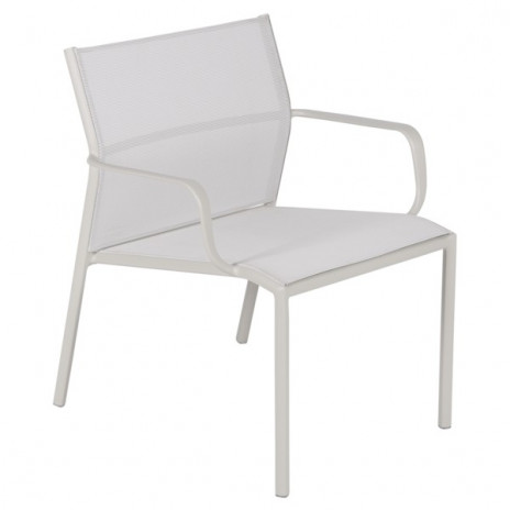 Fauteuil bas Cadiz stéréo gris argile