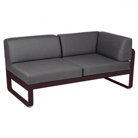 Module d'angle Droite 2 Places BELLEVIE cerise noire