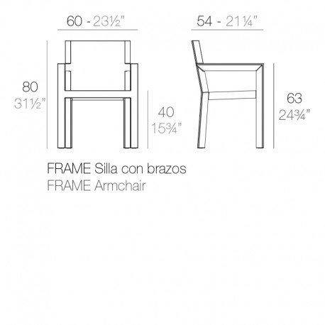 Chaise Frame Accoudoirs Plan