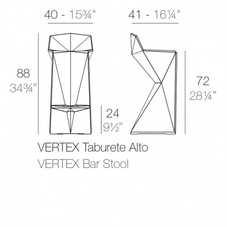 Tabouret Vertex Plan