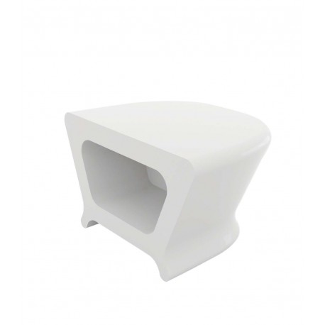 Tabouret Bas PAL Laqué Blanc