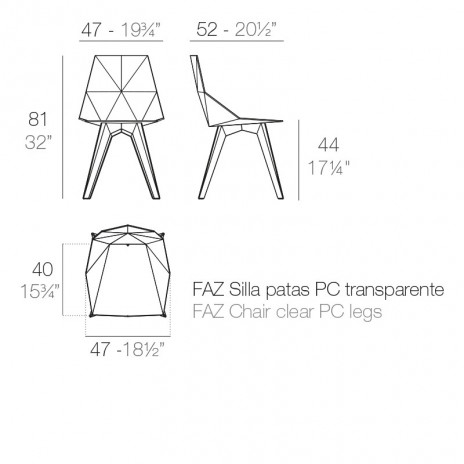 Chaise Pied Transparent Faz Plan