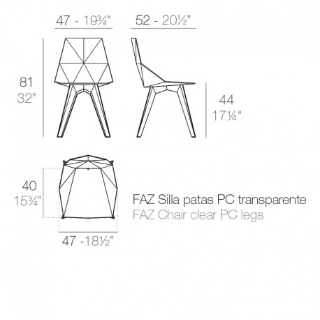 Chaise Pied Transparent Faz Plan