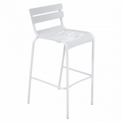 Tabouret de bar Luxembourg blanc coton