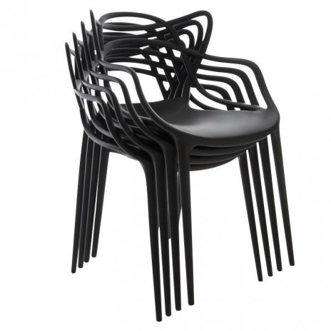 Chaise Master Lot de 4 Noir