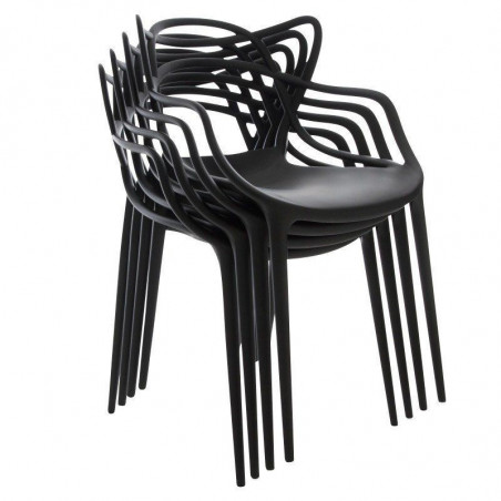 Chaise Master Lot de 4 Noir