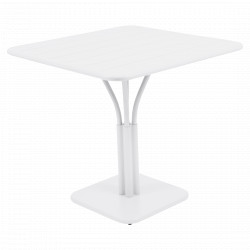 Table 80 x 80 Luxembourg blanc coton